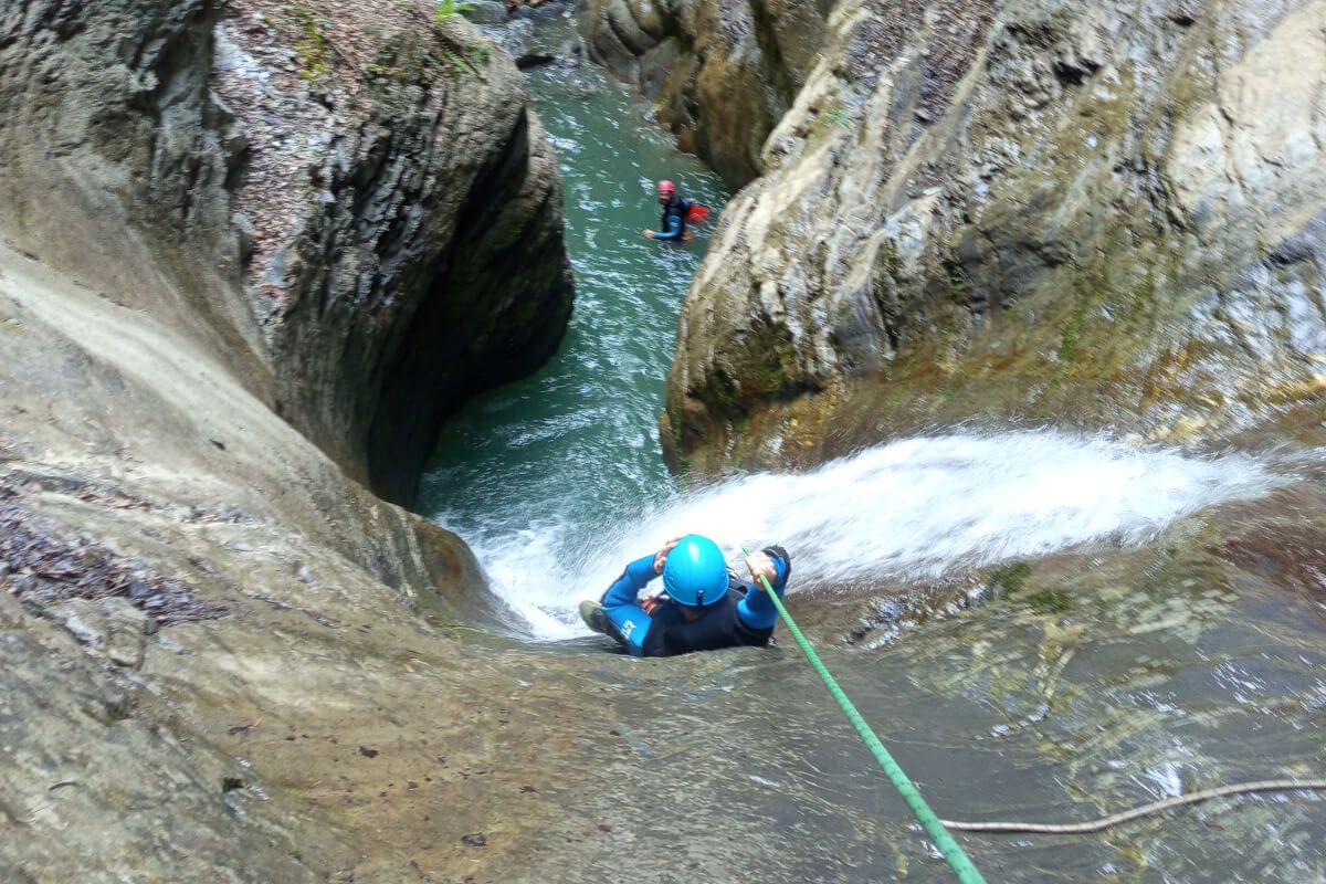 Photo descente toboggan canyon de Nyon