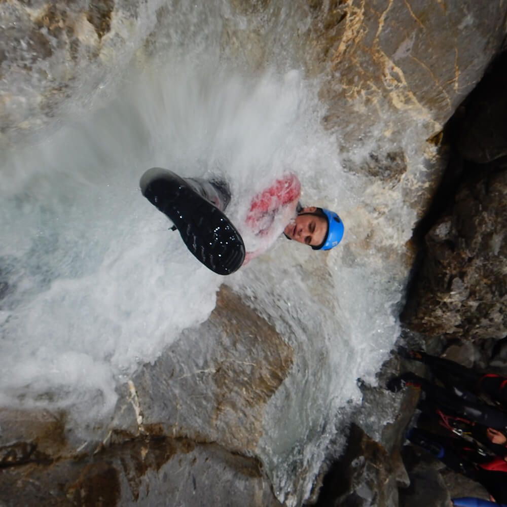 Photo toboggan canyoning proche de Passy