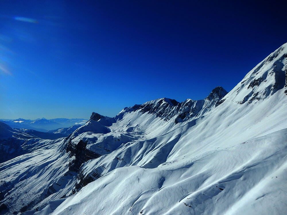 Massif des Aravis depuis les 4 têtes (Sallanches, Haute-Savoie)