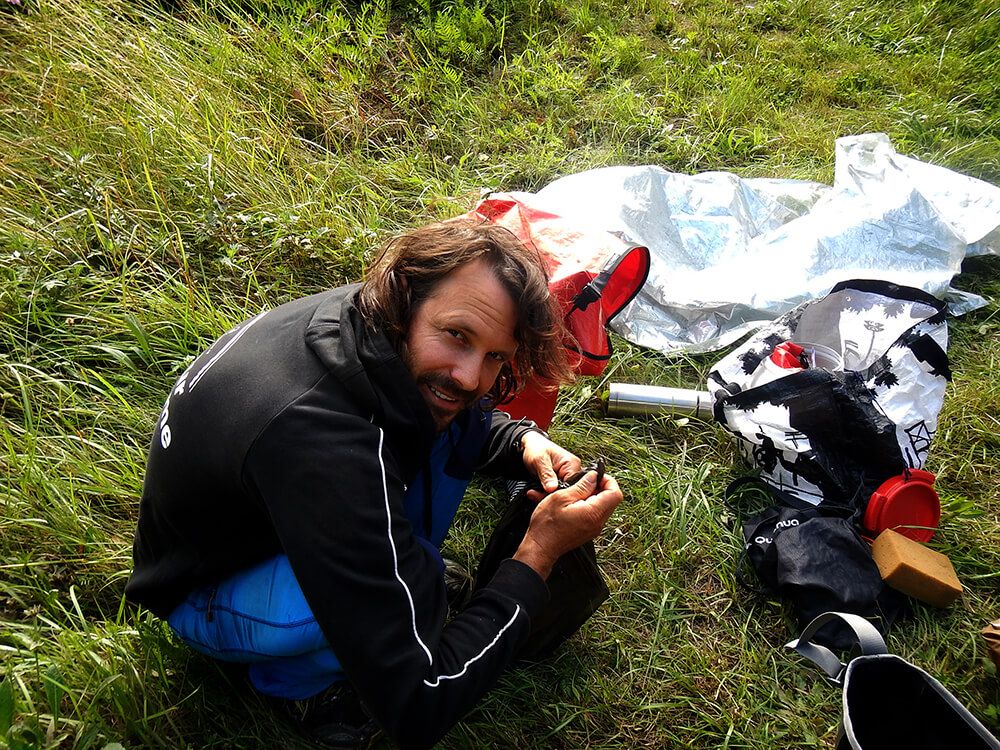 Picnic en kayak dans l' Allier