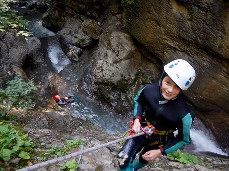 Canyon de Nyon à Morzine: descente en rappel