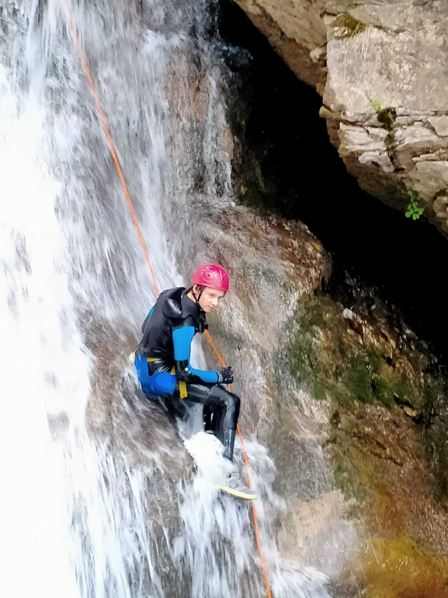 Rappel Toboggan canyon du Foron à Taninges