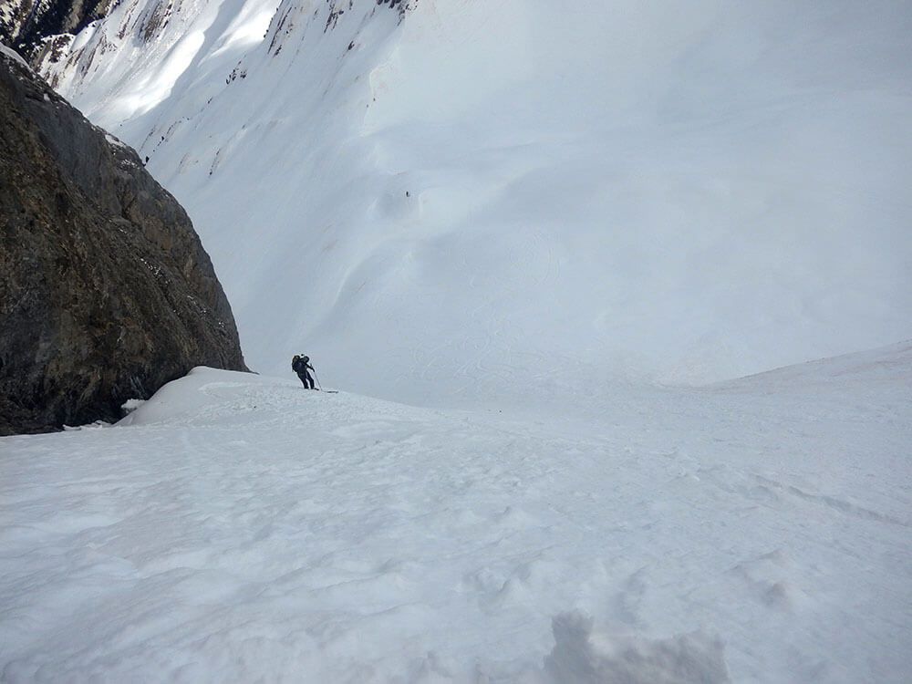 Couloir Nord-Est du Mont-Charvin : Serraval, Annecy, Haute-Savoie