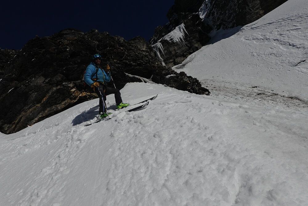 Descente couloir du Lion : mont Buet