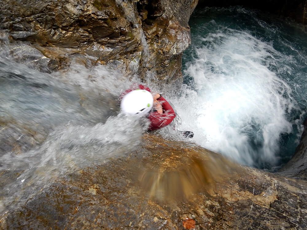 Photo toboggan canyoning Saint-Gervais-Mont-Blanc