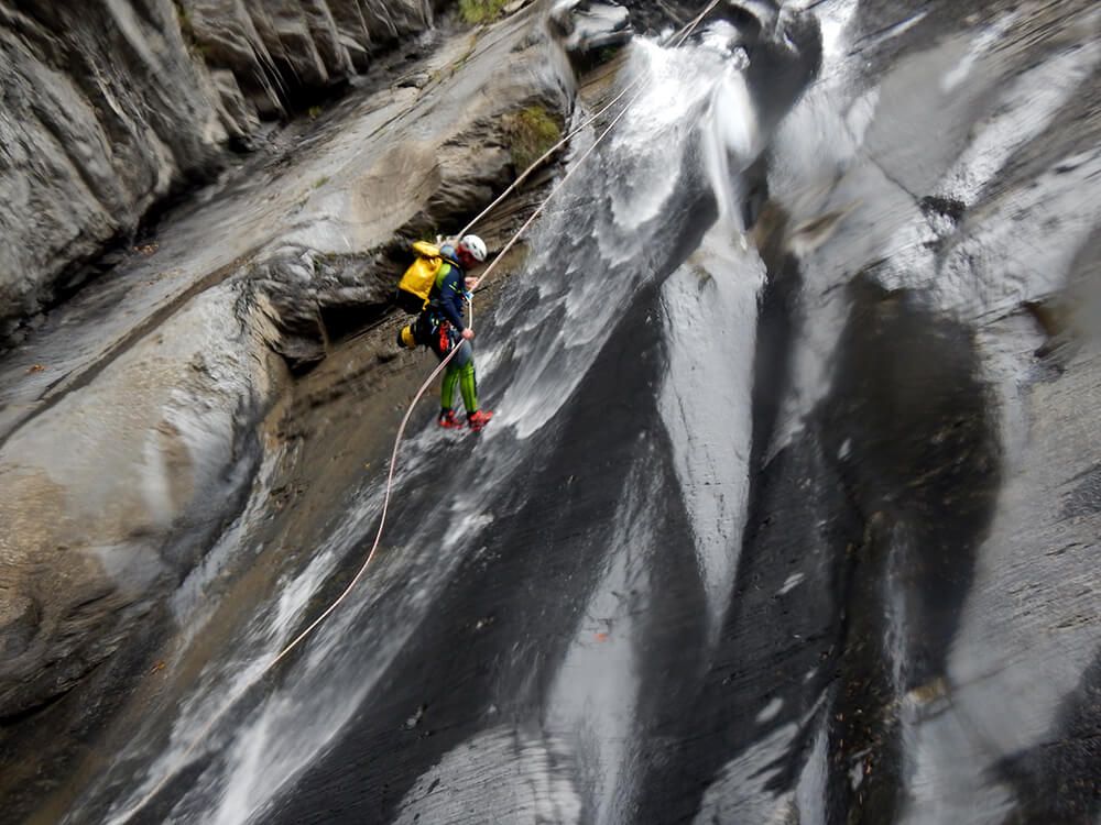 Canyon de Crève-cœur situé sur la commune de  Sallanches, Haute-Savoie